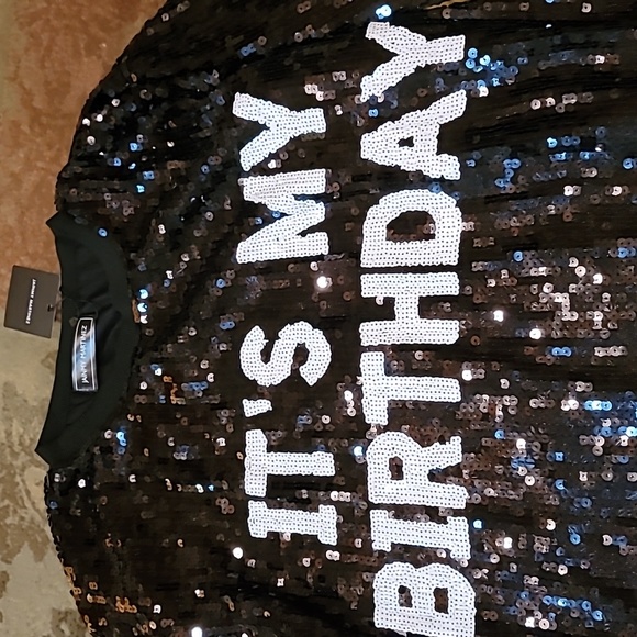 Jainmy Martinez 'Its My Birthday' Sequin Stretch Mini Dress NWT OSFM - Picture 4 of 8
